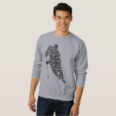 Hockey Player Typography Sweatshirt (Voorkant volledig)