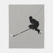 Hockey Player - Winter Sport Fleece Deken (Voorkant)