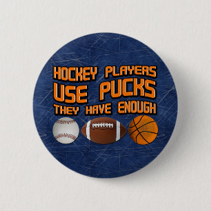 Hockey Players gebruiken Button Pucks