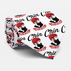 Hockey Playoff Beard Chin Full of Win Stropdas