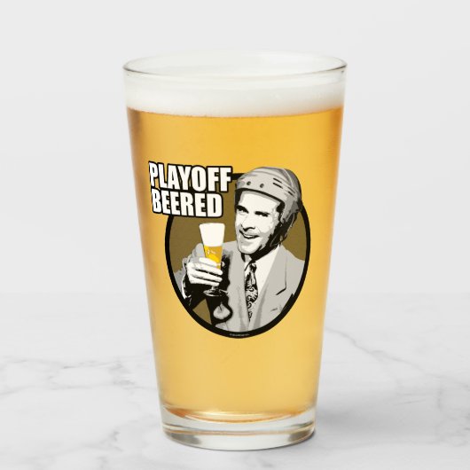 Hockey Playoff Beered Glas (Voorkant gevuld)