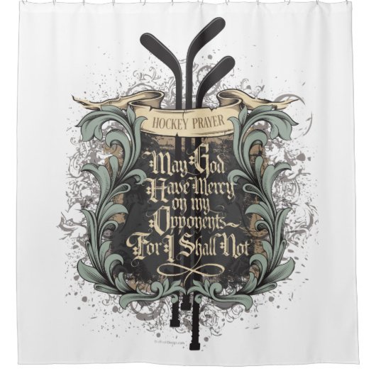 Hockey Prayer Douchegordijn (Voorkant)