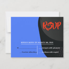 HOCKEY PUCK Bar Mitzvah Reply Card RSVP Kaartje