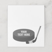 Hockey Puck en Stick Place Tent Kaarten (Buitenkant ongevouwen)