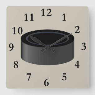 hockey puck vierkante klok