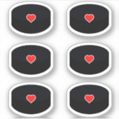 Hockey pucks met rode hart pack sticker (Voorkant)