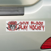 Hockey Red afspelen in het bloed Bumpersticker (Op auto)