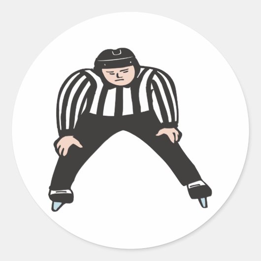 Hockey Referee Ronde Sticker (Voorkant)