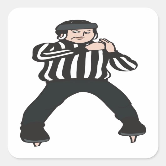 Hockey Referee Vierkante Sticker (Voorkant)