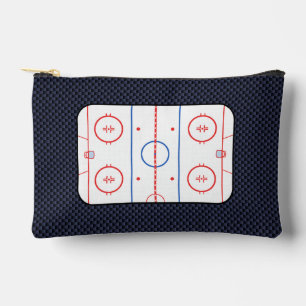 Hockey Rink Diagram op Blue Carbon Fiber Style Etui