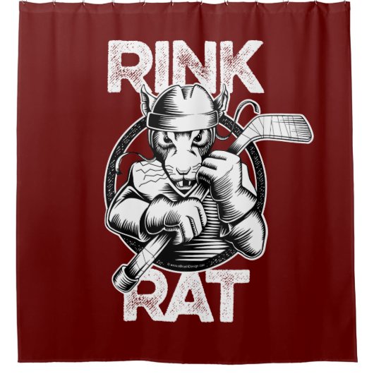 Hockey Rink Rat Douchegordijn (Voorkant)
