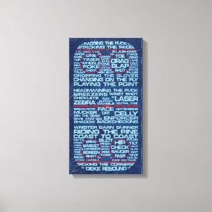 Hockey Rink Typography Canvas Print