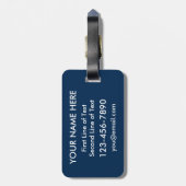 Hockey Rink Typography Custom Bagagelabel (Achterkant verticaal)