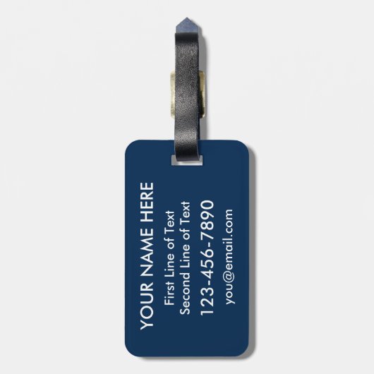 Hockey Rink Typography Custom Bagagelabel (Achterkant verticaal)