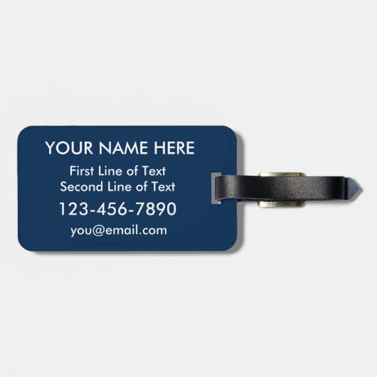 Hockey Rink Typography Custom Bagagelabel (Achterkant horizontaal)