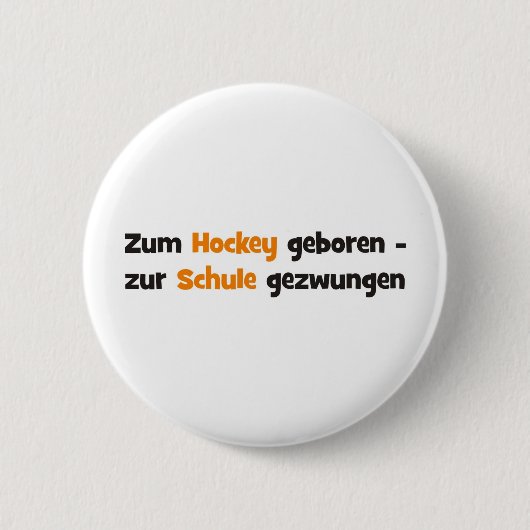 Hockey Ronde Button 5,7 Cm (Voorkant)
