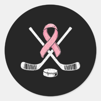Hockey Roze Lint Borstkanker Awareness Sport Ronde Sticker