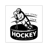 Hockey Rubber Stamp Rubberstempel (Afrduk)