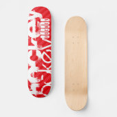 Hockey; Scarlet Red Stripes Skateboard (Voorkant)