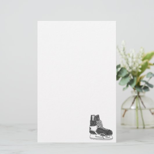 Hockey-Schaats Briefpapier (Staand voorkant)