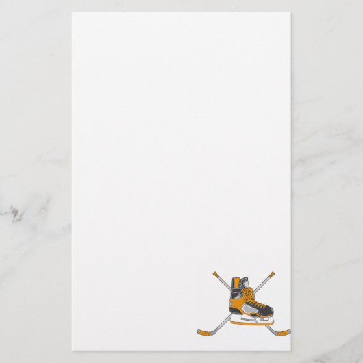 Hockey-Schaats Briefpapier (Voorkant)