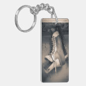  hockey schaats BW Sleutelhanger (Voorkant Links)