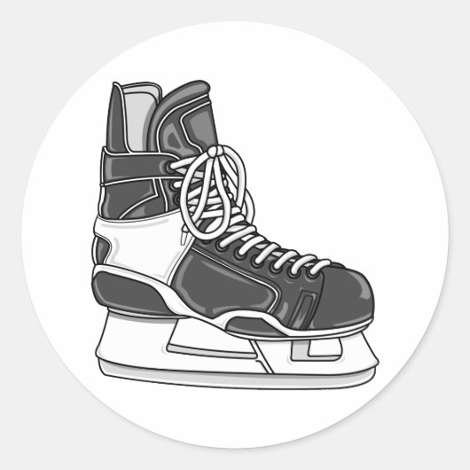 Hockey-Schaats Ronde Sticker (Voorkant)