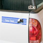 Hockey-Schaatsen; Blauw Bumpersticker (Op Truck)