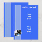 Hockey Schaatsen; Blauw Kaart (Voorkant / Achterkant)