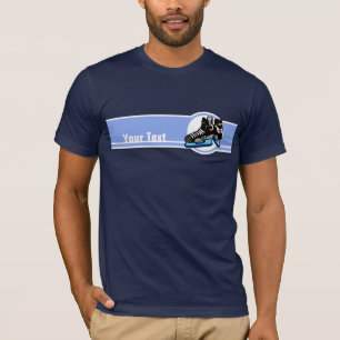 Hockey-Schaatsen; Blauw T-shirt