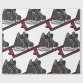 Hockey-Schaatsen Cadeaupapier (Vlak)