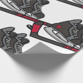 Hockey-Schaatsen Cadeaupapier (Hoek)
