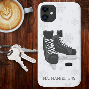 Hockey Schaatsen Monogram iPhone 11 Hoesje