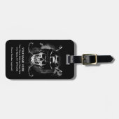 Hockey Schedel Bagagelabel (Voorkant horizontaal)