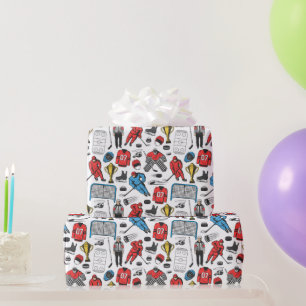 Hockey scheidsrechter spelers ijsbaan patroon cadeaupapier