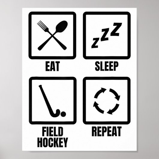 Hockey Schema Workout Poster (Voorkant)