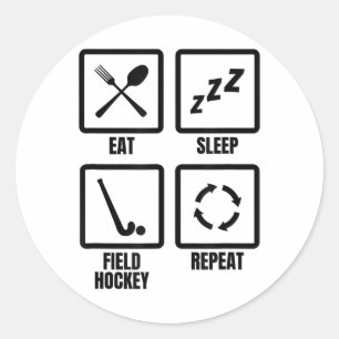 Hockey Schema Workout Ronde Sticker