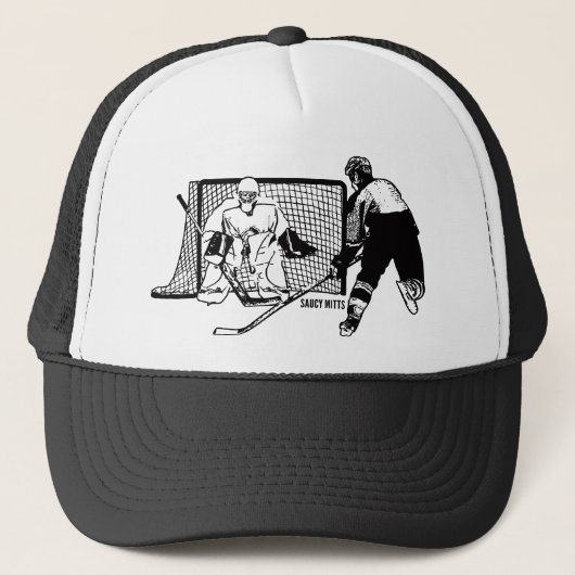 Hockey Shot op Net Trucker Pet (Voorkant)