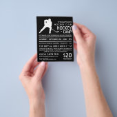 Hockey Silhouette, Hockey Camp Adverteren Flyer (Hand)