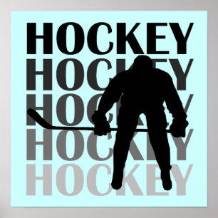 Hockey Silhouette T-shirts en cadeautjes Poster