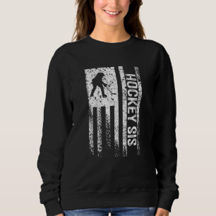 Hockey Sis Sister heeft een Amerikaanse vlag Trui