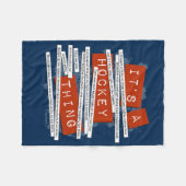 Hockey Slang Fleece Blanket Deken (Voorkant (Horizontaal))