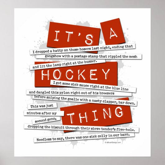 Hockey Slang Poster (Voorkant)