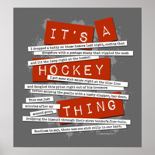 Hockey Slang Poster (Voorkant)