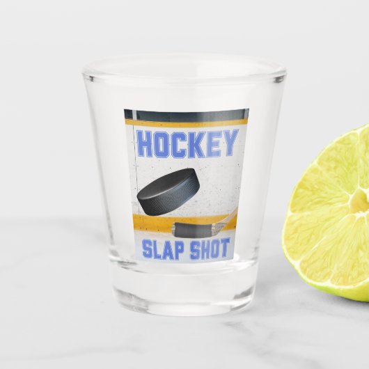 Hockey Slap Shot Shot Glas (Voorkant)