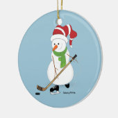 Hockey Snowman Ornement de Noël (Gauche)