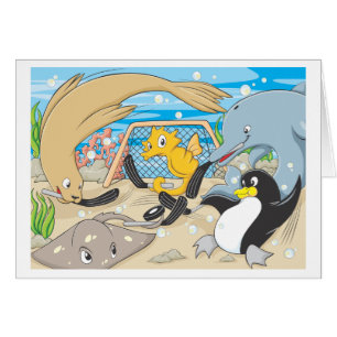 Hockey sous-marin par des animaux