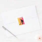Hockey Speler Hockey  Vierkante Sticker (Envelop)
