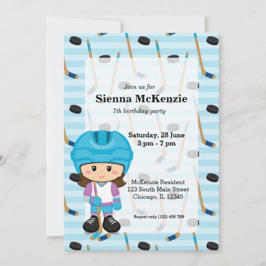 Hockey-speler Kaart (Voorkant)