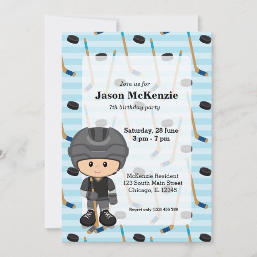 Hockey-speler Kaart (Voorkant)